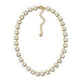 Round Rhinestone Collar Necklace – Gold/Clear · NW20407CLR_WT NW20407 CLR