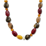 114555, MARBLED RESIN BEAD STRAND NECKLACE