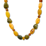Marbled Resin Bead Strand Necklace – Gold/Multi · NW73103MU2_WT NW73103 MU-2