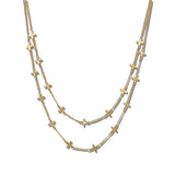 Dainty Textured Cross Station Layered Necklace – Gold · NW73116GD_WT NW73116 GD