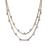 114559, DAINTY HAMMERED STAR LAYERED NECKLACE