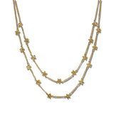 Dainty Hammered Star Layered Necklace – Gold · NW73117GD_WT NW73117 GD