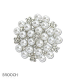 107843, PEARL WITH RHINESTONE BROOCH PIN