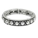 108076, WESTERN ROUND TEXTURED STRETCH BRACELET