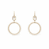 Pearl Acrylic Circle Drop Earrings – Gold/Clear · SE1304 CRY SE1304 CRY