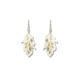 Pearl Flower Cluster Rhinestone Earrings – Gold · SE1365GD_AVT SE1365 GD