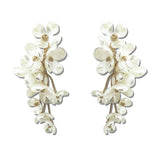 Pearl Flower Cluster Dangle Earrings – Gold/Taupe · SE1378TAU_AVT SE1378 TAU