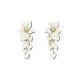 Pearl Flower Petal Drop Earrings – Gold · SE1392GD_AVT SE1392 GD