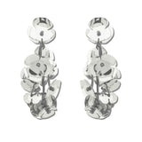 Metal Blossom Cluster Dangle Earrings – Silver · SE1419RH_AVT SE1419 RH