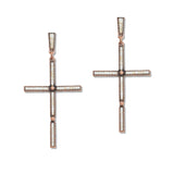 108069, WESTERN CROSS TURQUOISE STONE ACCENT DANGLE EARRING