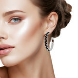 108080, WESTERN BALL TEXTURED ROUND HOOP EARRING