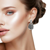 108067, WESTERN THEMED ENGRAVED POST EARRING