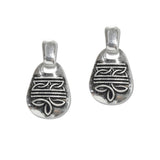 108067, WESTERN THEMED ENGRAVED POST EARRING