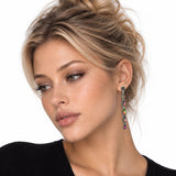 114734, WESTERN MARQUISE RHINESTONE LINEAR DROP EARRINGS