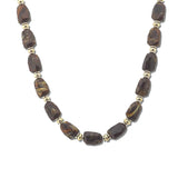 Geometric Marbled Bead Necklace – Gold/Brown · SN1335BRW_AVT SN1335 BRW