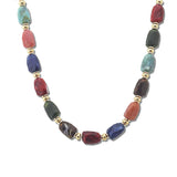 Geometric Marbled Bead Necklace – Gold/Multi · SN1335MUL_AVT SN1335 MUL