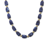 Geometric Marbled Bead Necklace – Gold/Navy · SN1335NAVY_AVT SN1335 NAVY