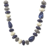 Freeform Nugget Bead Necklace – Gold/Navy · SN1340NAVY_AVT SN1340 NAVY
