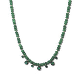 Rondelle Bead Rhinestone Drop Necklace – Gold/Green · SN1418GRN SN1418 GRN