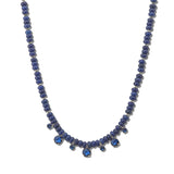 Rondelle Bead Rhinestone Drop Necklace – Gold/Navy · SN1418NAVY_AVT SN1418 NAVY