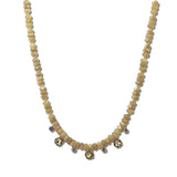 Rondelle Bead Rhinestone Drop Necklace – Gold/Taupe · SN1418TAU_AVT SN1418 TAU