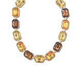 Faceted Rhinestone Statement Necklace – Gold/Brown · VN1442BRWGD VN1442 BRW-GD