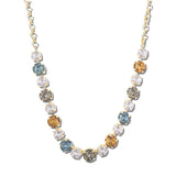 Faceted Round Rhinestone Evening Necklace – Gold/Mint Gold · VN1450MINTGD_AVT VN1450 MINT-GD