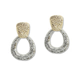 108110, 14K GOLD PLATED GEOMETRIC DESIGNER INSPIRED EARRING
