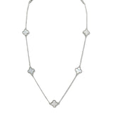 108352, 36 INCH LONG CLOVER ACCENT STATION DESIGNER INSPIRED NECKLACE