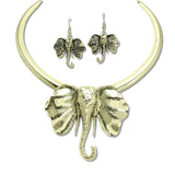 108369, ELEPHANT HEAD STATEMENT CHOKER NECKLACE