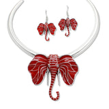 108369, ELEPHANT HEAD STATEMENT CHOKER NECKLACE