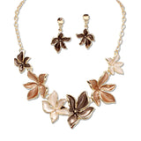 108719, FLOWER ENAMEL ACCENT NECKLACE