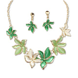 108719, FLOWER ENAMEL ACCENT NECKLACE