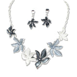 108719, FLOWER ENAMEL ACCENT NECKLACE
