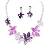 108719, FLOWER ENAMEL ACCENT NECKLACE