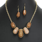 107621, BEAN GEOMETRIC CELLULOID ACETATE NECKLACE