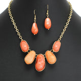 107620, BEAN GEOMETRIC CELLULOID ACETATE NECKLACE