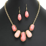 107620, BEAN GEOMETRIC CELLULOID ACETATE NECKLACE