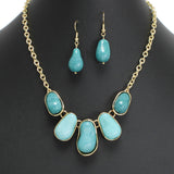 107621, BEAN GEOMETRIC CELLULOID ACETATE NECKLACE