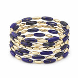 Marble Oval Beaded Multi Layered Stretch Bracelet