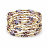 Marble Oval Beaded Multi Layered Stretch Bracelet - view 3